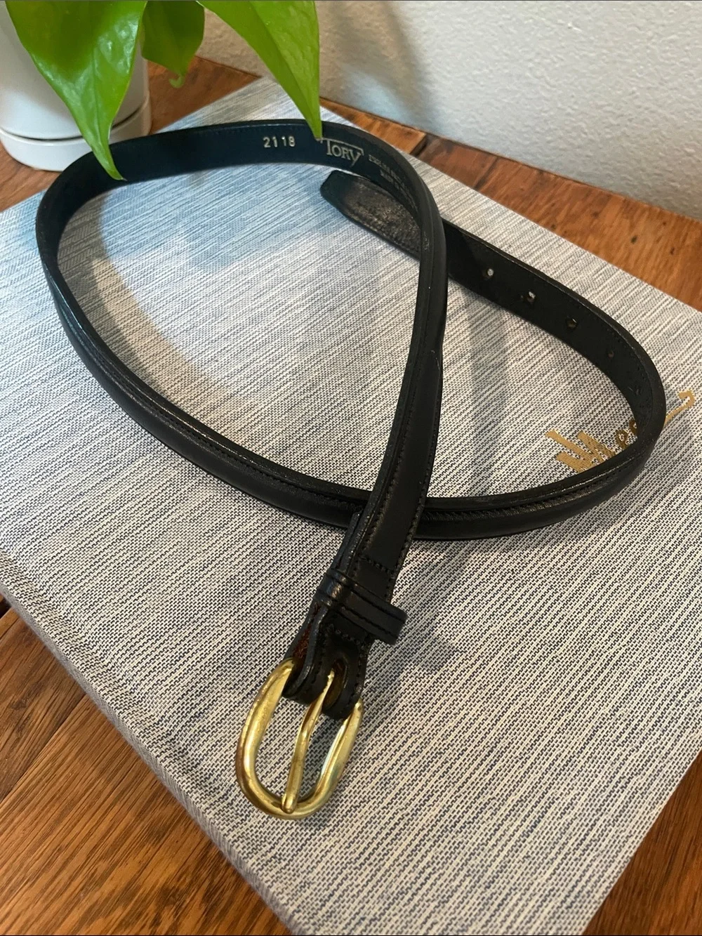 Tory Leather English Bridle Leather Belt | Size 30 | Made in USA | Style 2118